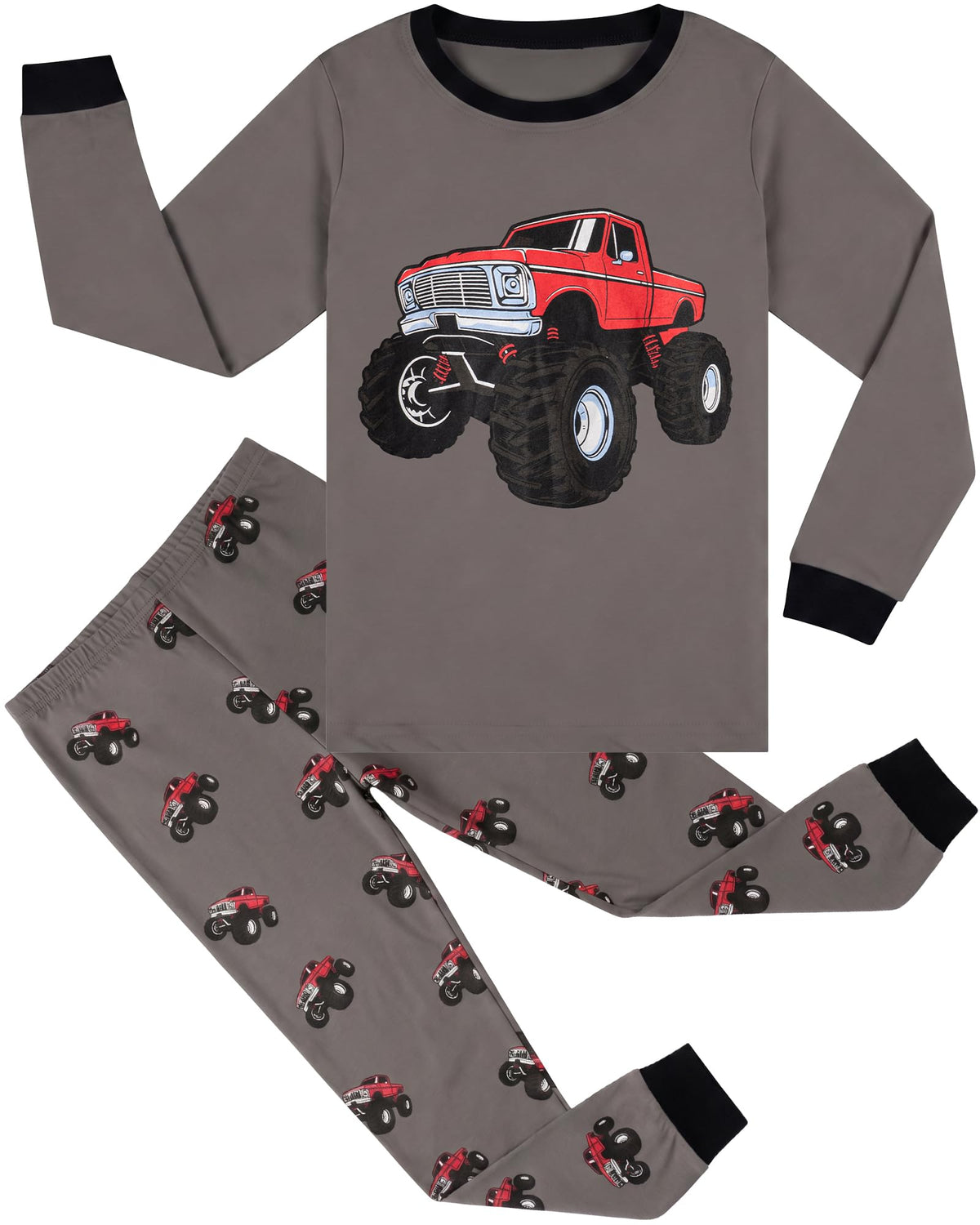 HONGTEYA Cotton Kids Toddler Clothes Set Long Sleeve for Boys Girls 3-8T