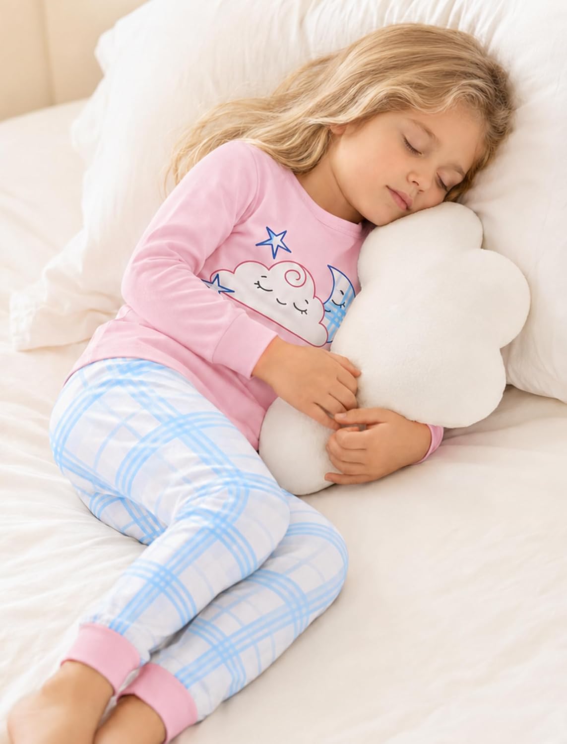 Mikrdoo Girls Pajamas 2 Piece Soft Long Sleeve Pjs Set for Kids 18M-7Y