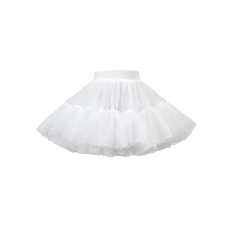 Girls' Sweet Princess Flared Tutu Skirt - Polyester Fluffy Layers, Elastic Waist, All-Seasons Kids' Birthday Party Wear, Ideal Gift