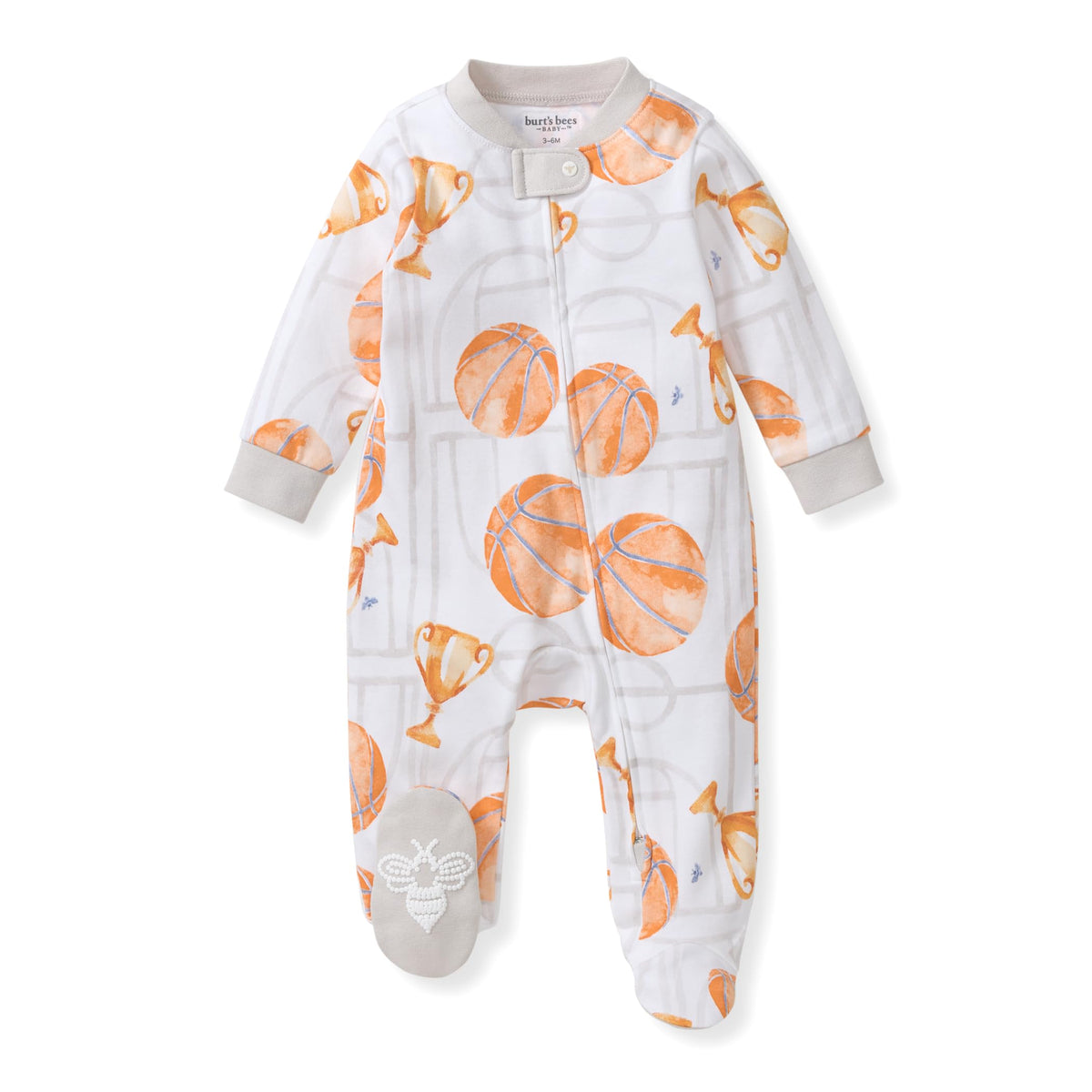 Burt's Bees Baby Boys Footless Pajamas, Sleep and Play Loose Fit, 100% Organic Cotton Soft One-piece PJs, Sizes NB to 6-9 Months