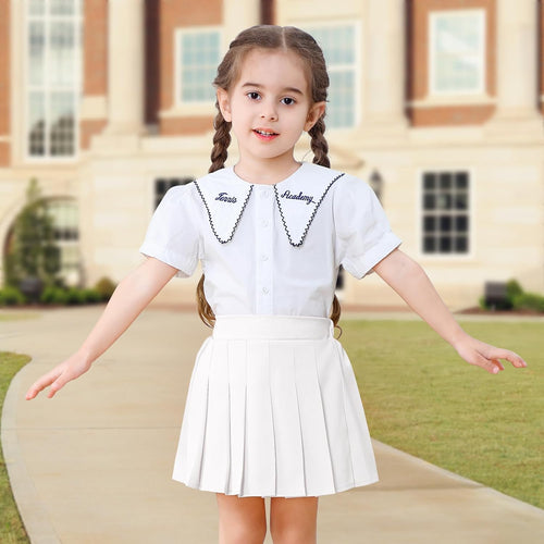 2 Pack Toddler Girls Pleated Tennis Skorts with Built-in Shorts