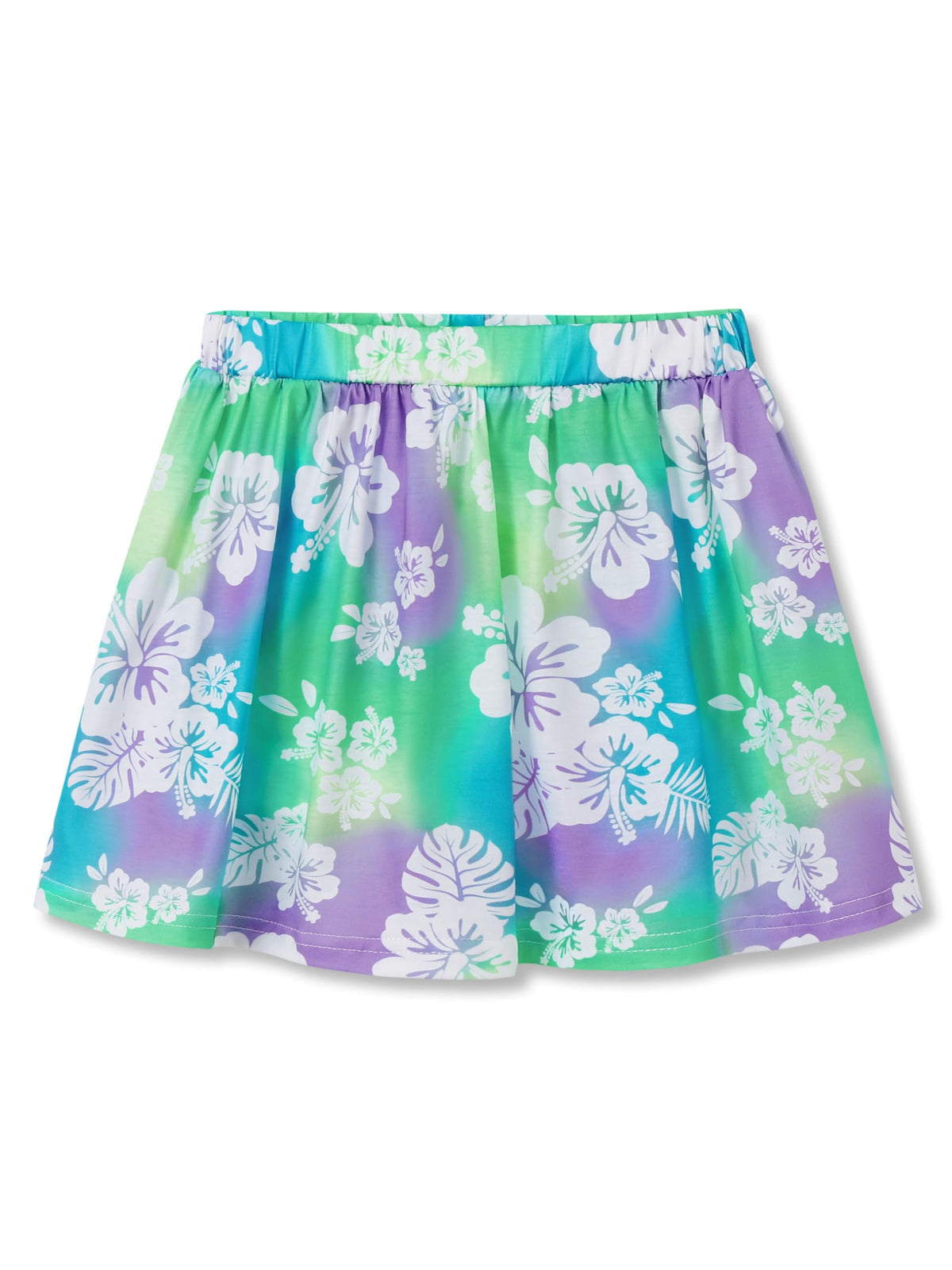 Girls Trendy Skirt-Skort Vibrant Print Built-in Shorts Size 6-16