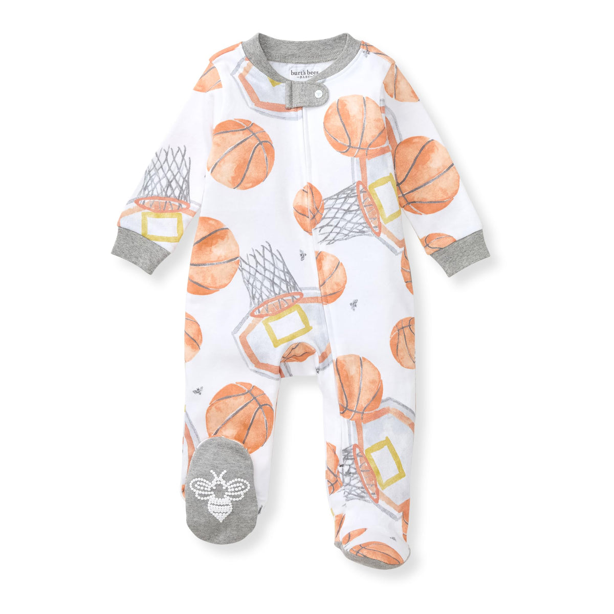 Burt's Bees Baby Boys Footless Pajamas, Sleep and Play Loose Fit, 100% Organic Cotton Soft One-piece PJs, Sizes NB to 6-9 Months