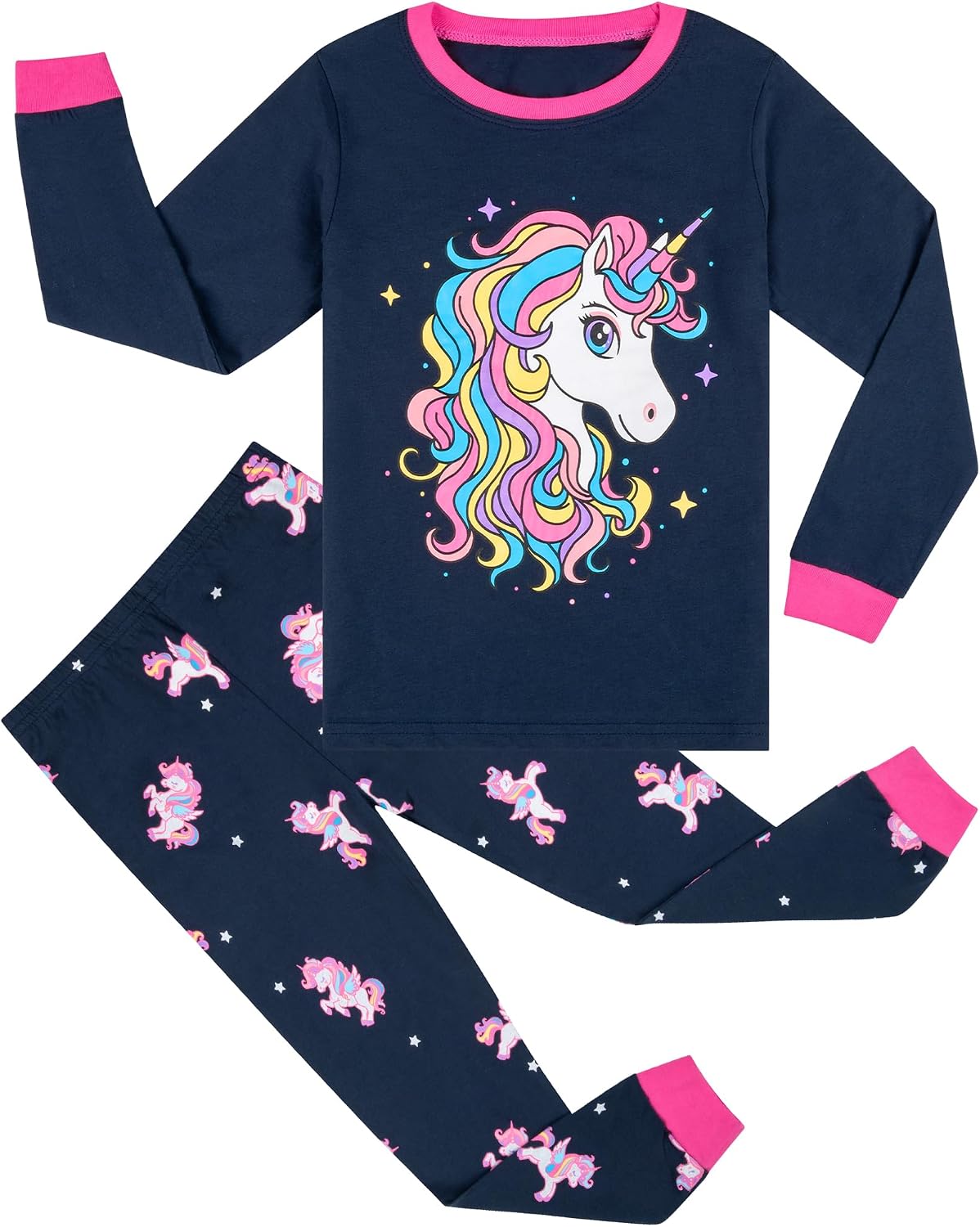 HONGTEYA Cotton Kids Toddler Clothes Set Long Sleeve for Boys Girls 3-8T