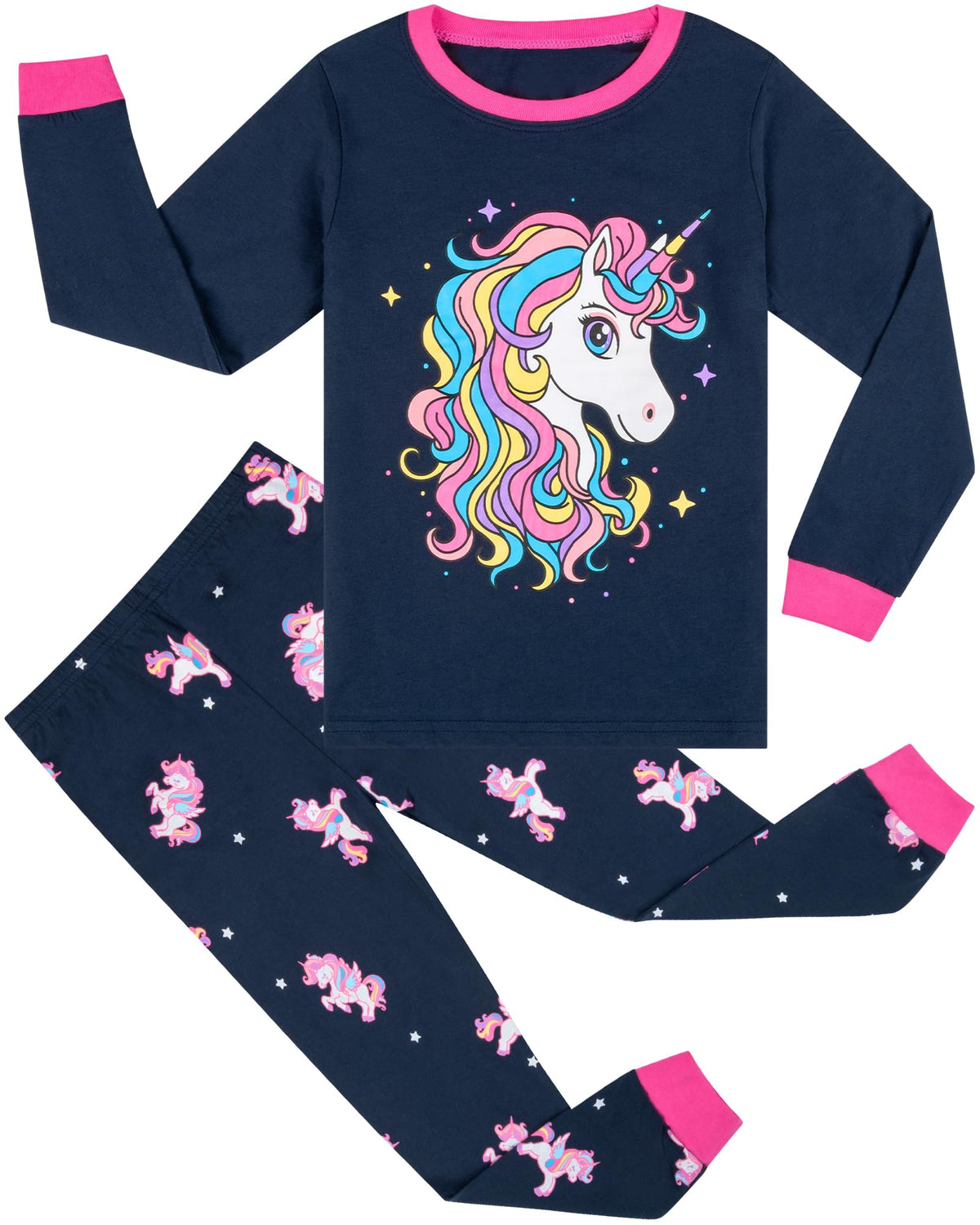 HONGTEYA Cotton Kids Toddler Clothes Set Long Sleeve for Boys Girls 3-8T