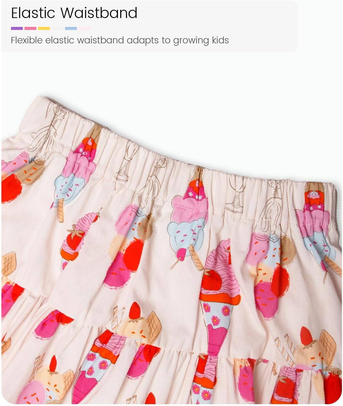 Girls and Toddlers Skirts Floral & Plaid Mini Skirt with Built-in Shorts