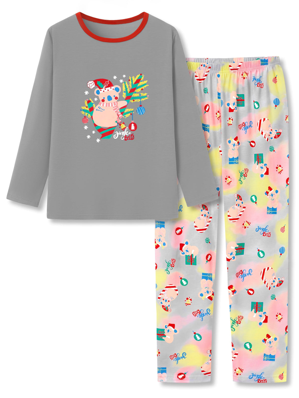 Topgal Girls Long Sleeve Pajamas, 2-Piece Top and Pants, Sizes 6-18