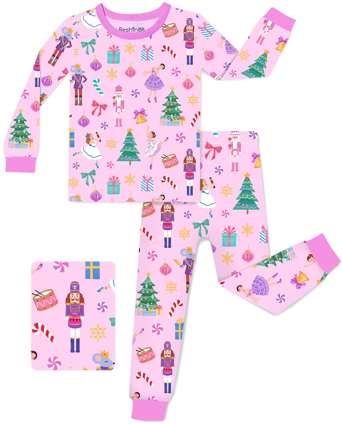 babee Reshinee Bamboo Viscose Toddler Girls Kids Pajamas Unicorn Mermaid Pjs Long Sleeve Snug fit 12M-8Y 2pcs Soft Jammies