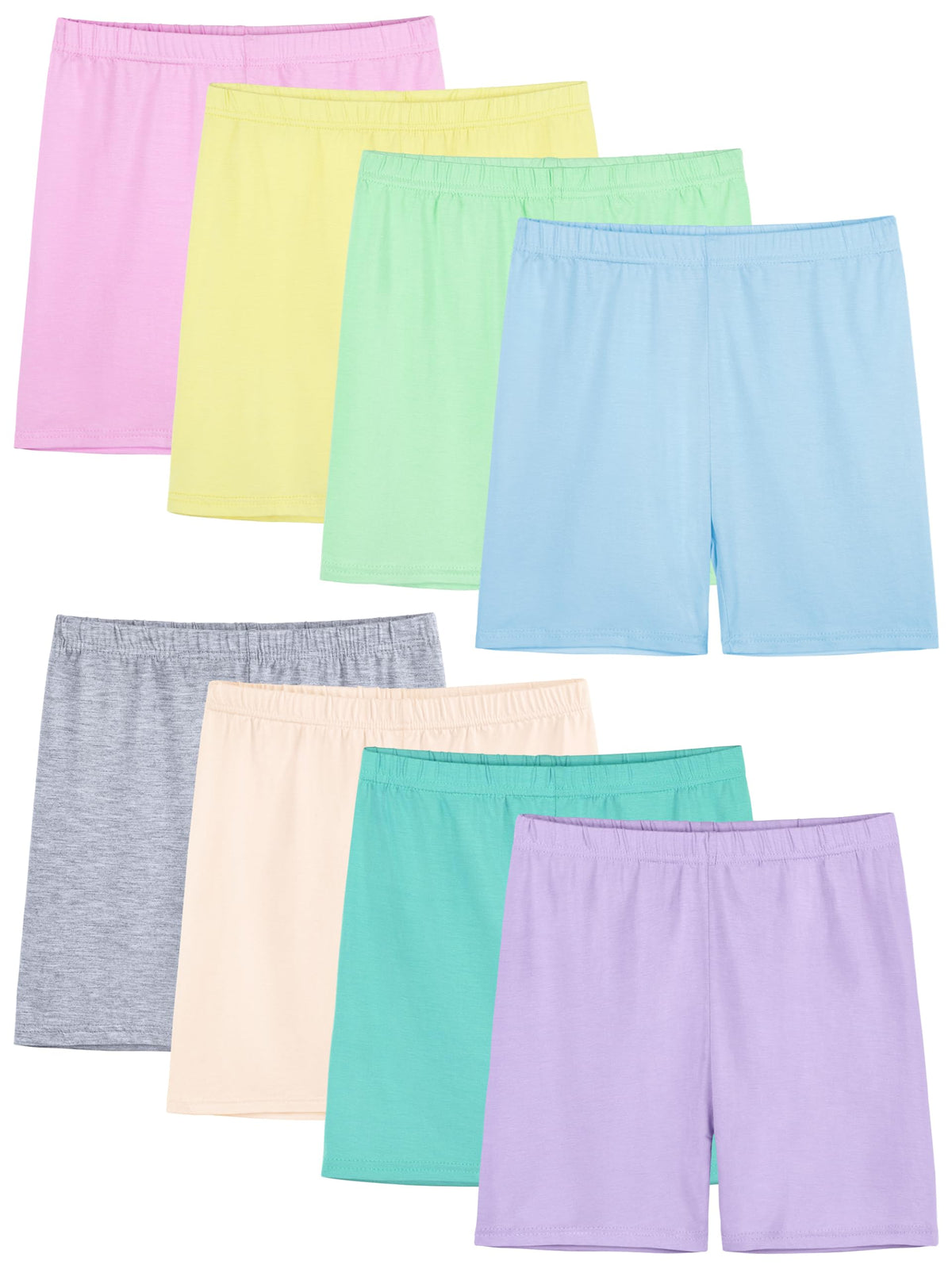 8 Pack Girls Shorts Bike Shorts Toddler Cartwheel Dance Under Dress Clothes