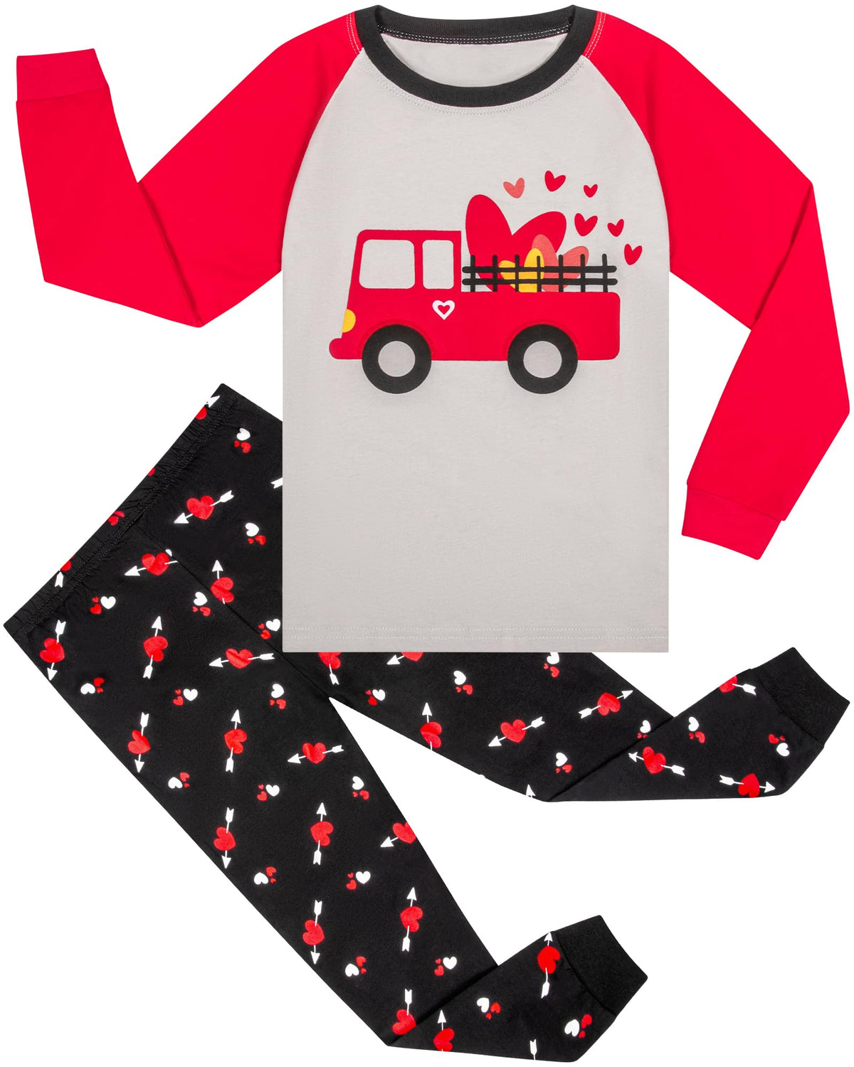 HONGTEYA Cotton Kids Toddler Clothes Set Long Sleeve for Boys Girls 3-8T