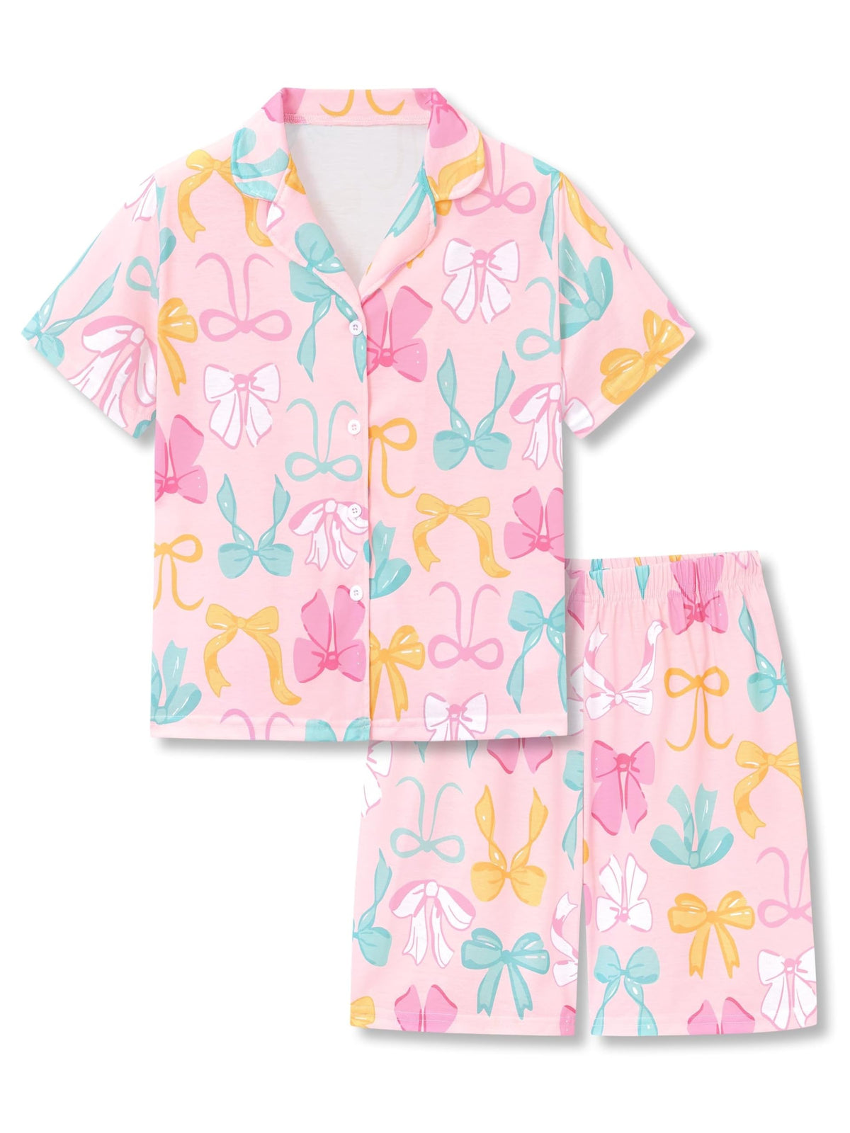 Topgal Girls Pajamas Cute Graphic Prints 2PC Button Up PJs Sizes 6-18