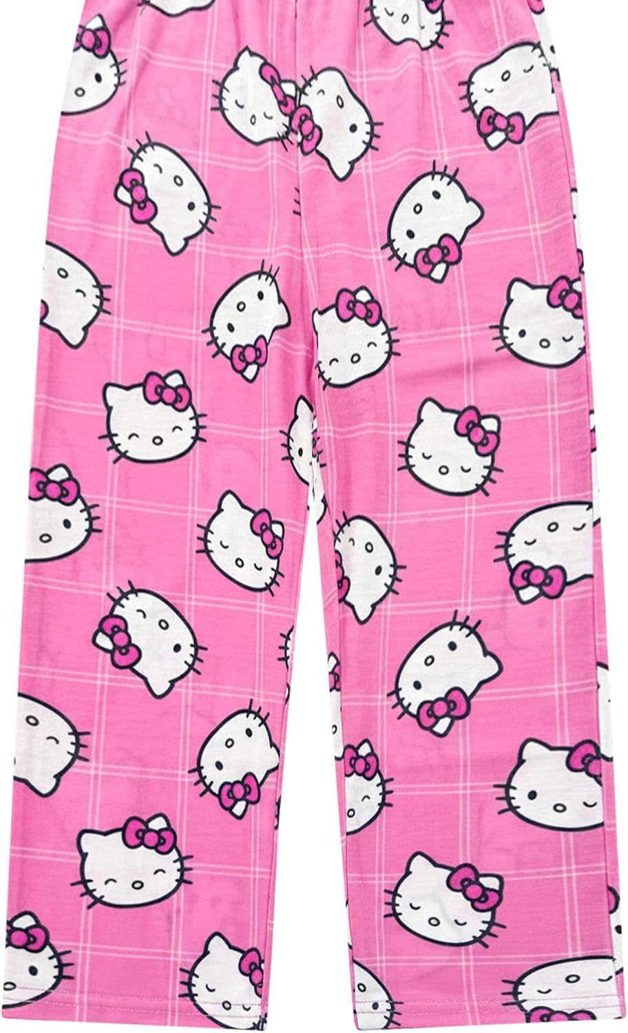 Hello Kitty Girls Pajama Set - 2 Piece Girls Pjs Button Down Short Sleeve & Pants For Kids - Official Product