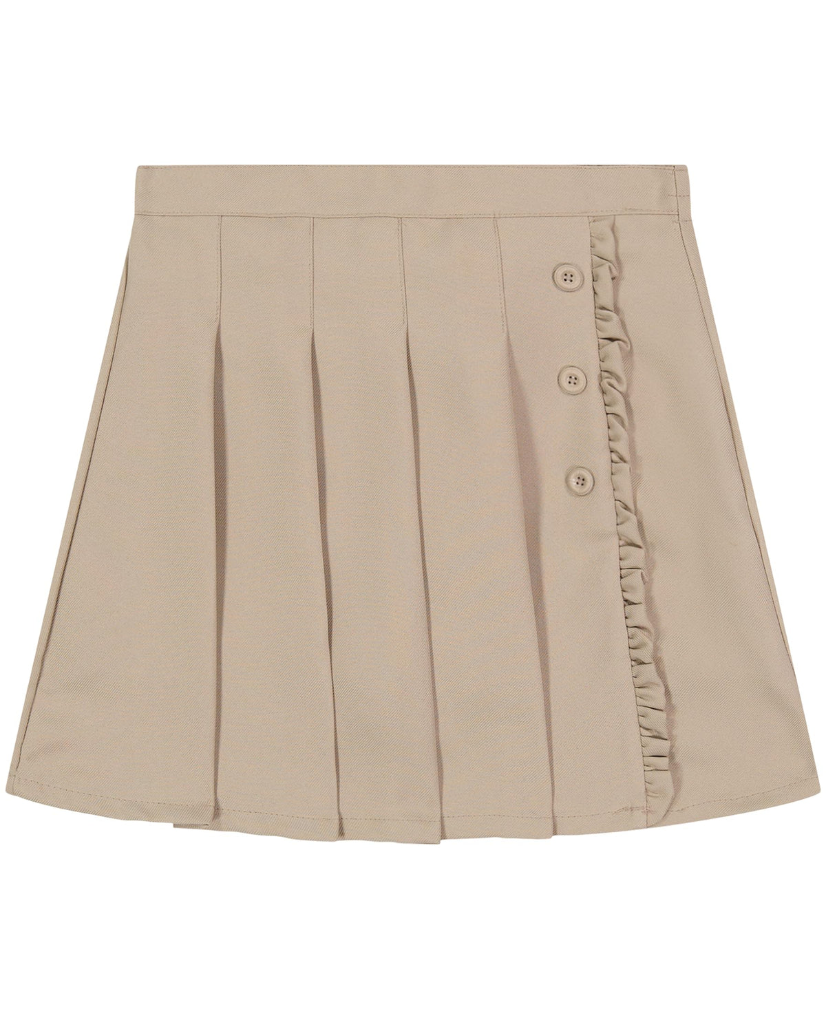 Nautica Girls' School Uniform Pleated Pull-on Scooter Skirt With Undershorts, Knit Waistband
