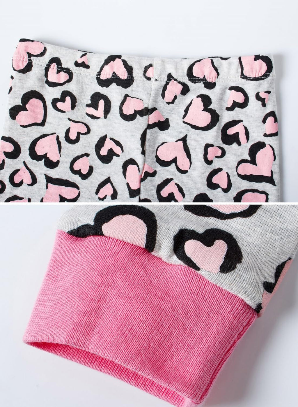 Little bety 4-Piece Girls Pajamas Cotton Long Sleeve Toddler Pjs Kids Sleep