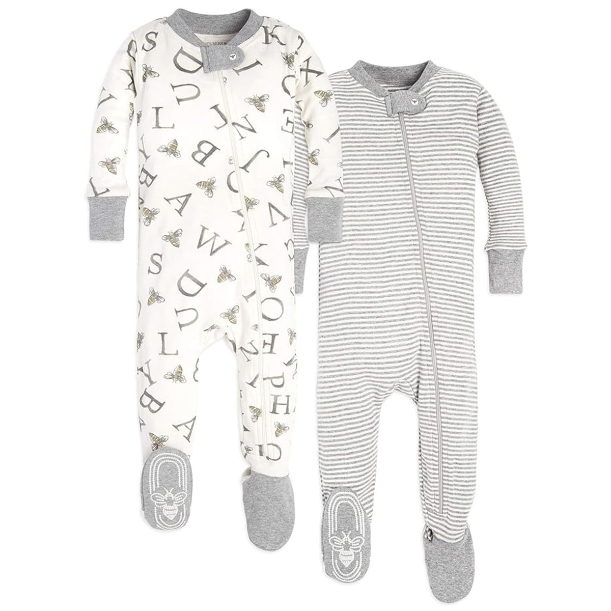 Burt's Bees Baby Boys Footless Pajamas, Sleep and Play Loose Fit, 100% Organic Cotton Soft One-piece PJs, Sizes NB to 6-9 Months