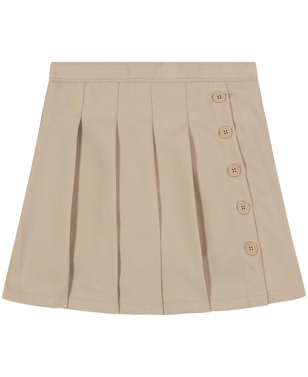 Nautica Girls' School Uniform Pleated Pull-on Scooter Skirt With Undershorts, Knit Waistband