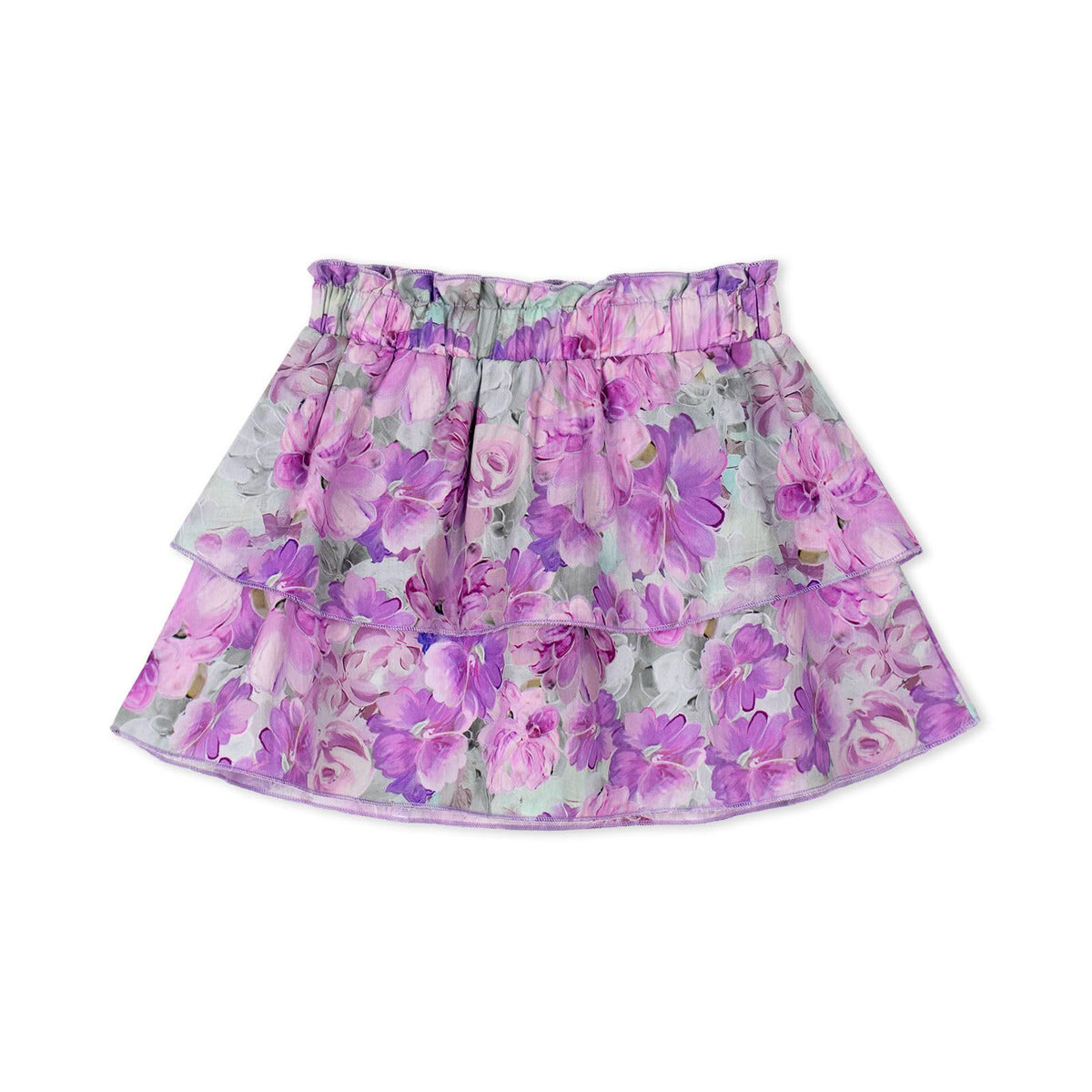 Girls and Toddlers Skirts Floral & Plaid Mini Skirt with Built-in Shorts