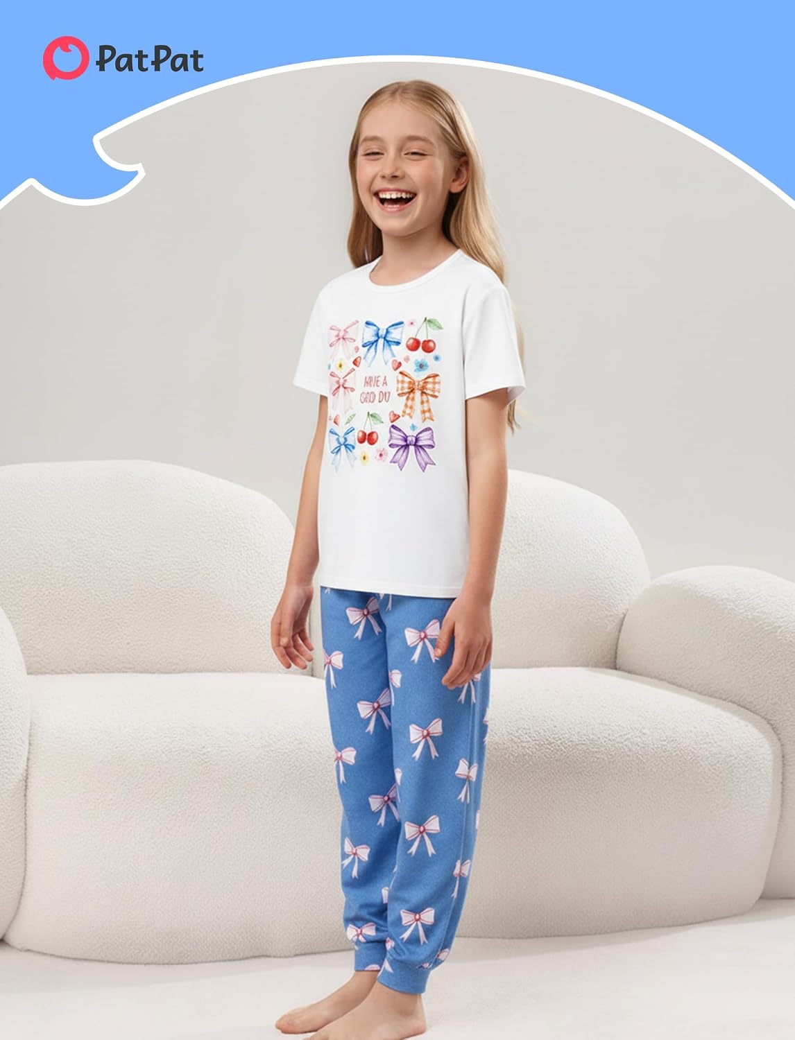 PATPAT Girls Pajamas Soft Pjs Long Sleeve Tops and Pants Loungewear Sets