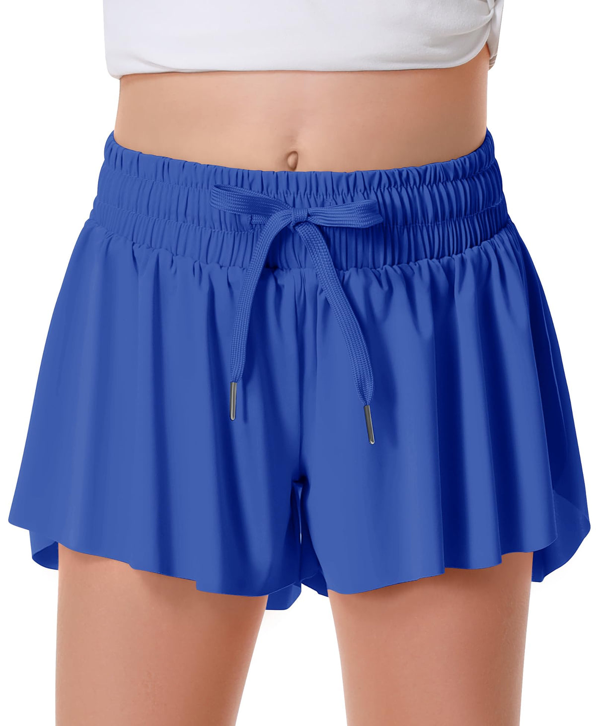 DOCUMO Girls Flowy Butterfly Shorts with Pockets 4-14Y