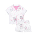 Disney Minnie Mouse Girls' 2-Piece Loose-fit Button Down Matching Pajama Set, Soft & Cute for Kids