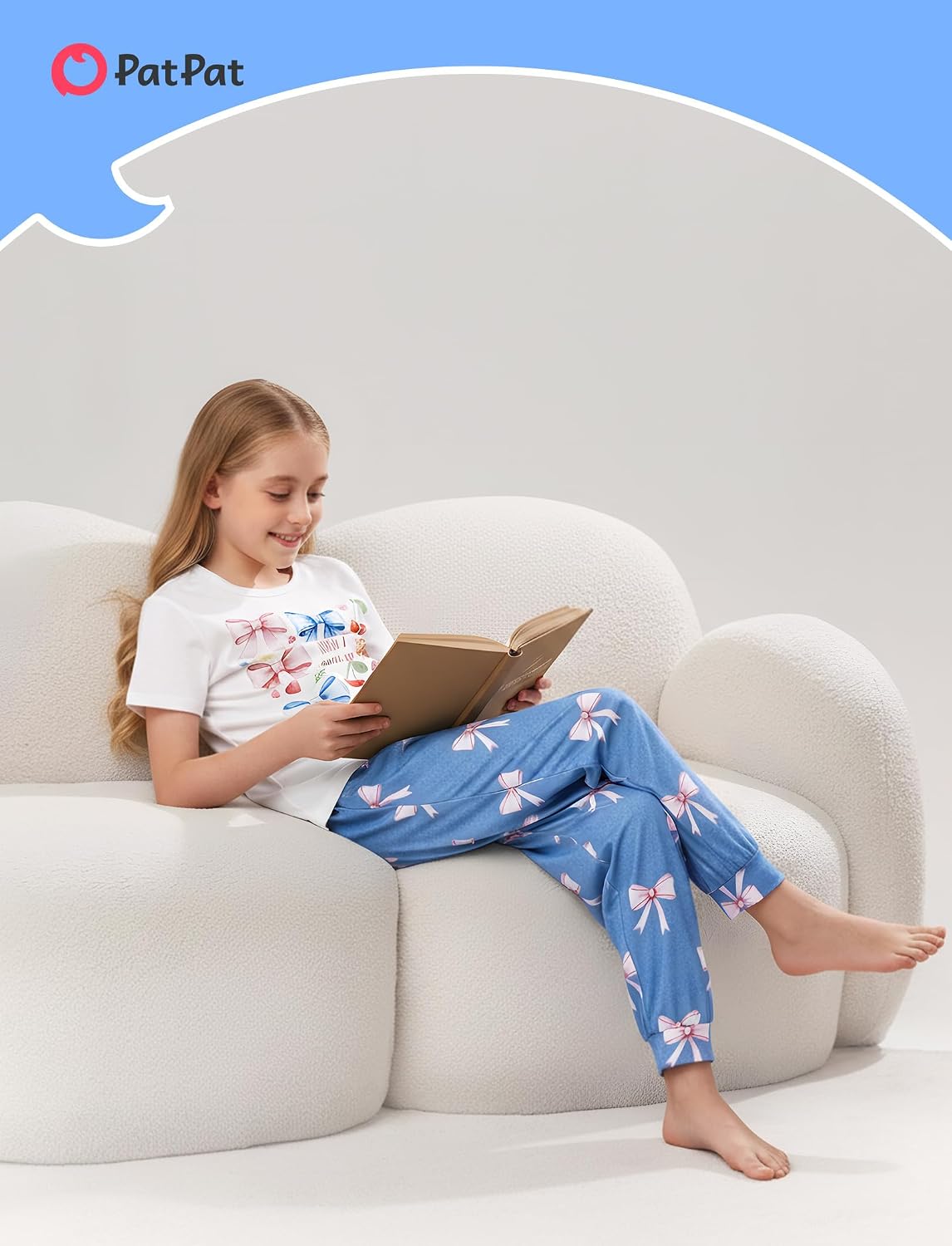 PATPAT Girls Pajamas Soft Pjs Long Sleeve Tops and Pants Loungewear Sets