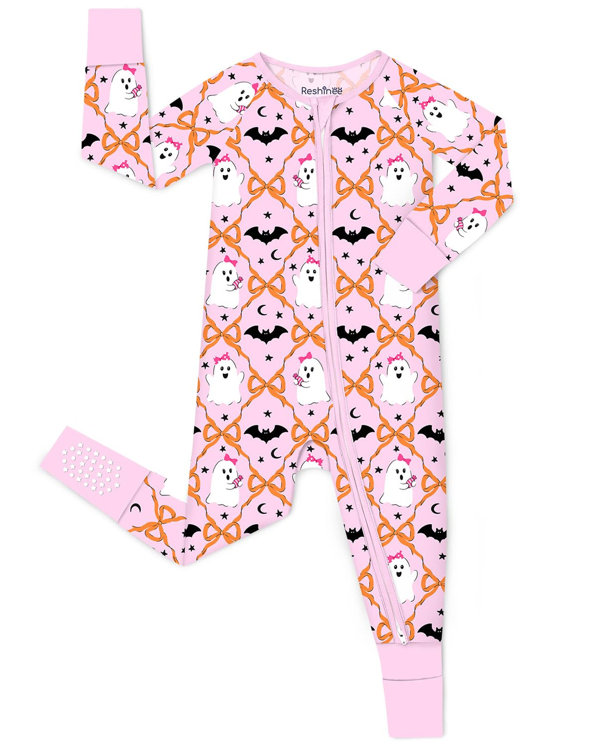 babee Reshinee Viscose derived from bamboo Baby Pajamas Convertible Footie Sleepers for Baby Girl 2-Way Zipper Onesies 0-24M