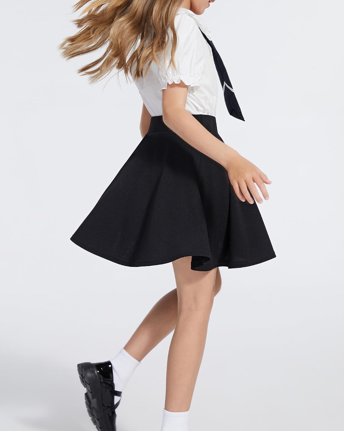 Skirt for Girls,Kids Uniform Pleated Skirts School Casual Girls Mini Flare Skater Skirts 5-14Y