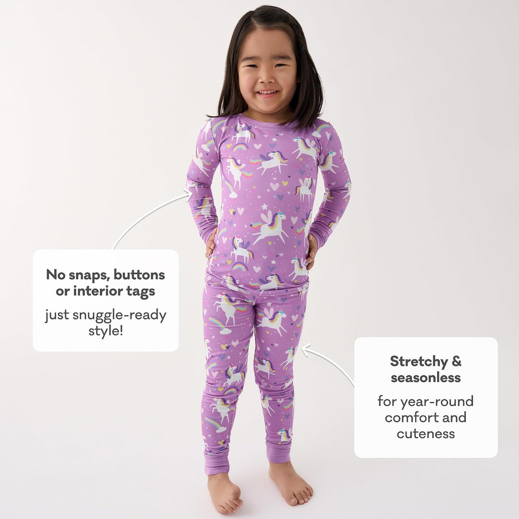 Little Sleepies Two-Piece Pajama Set, Viscose from Bamboo, Toddler Kids PJs
