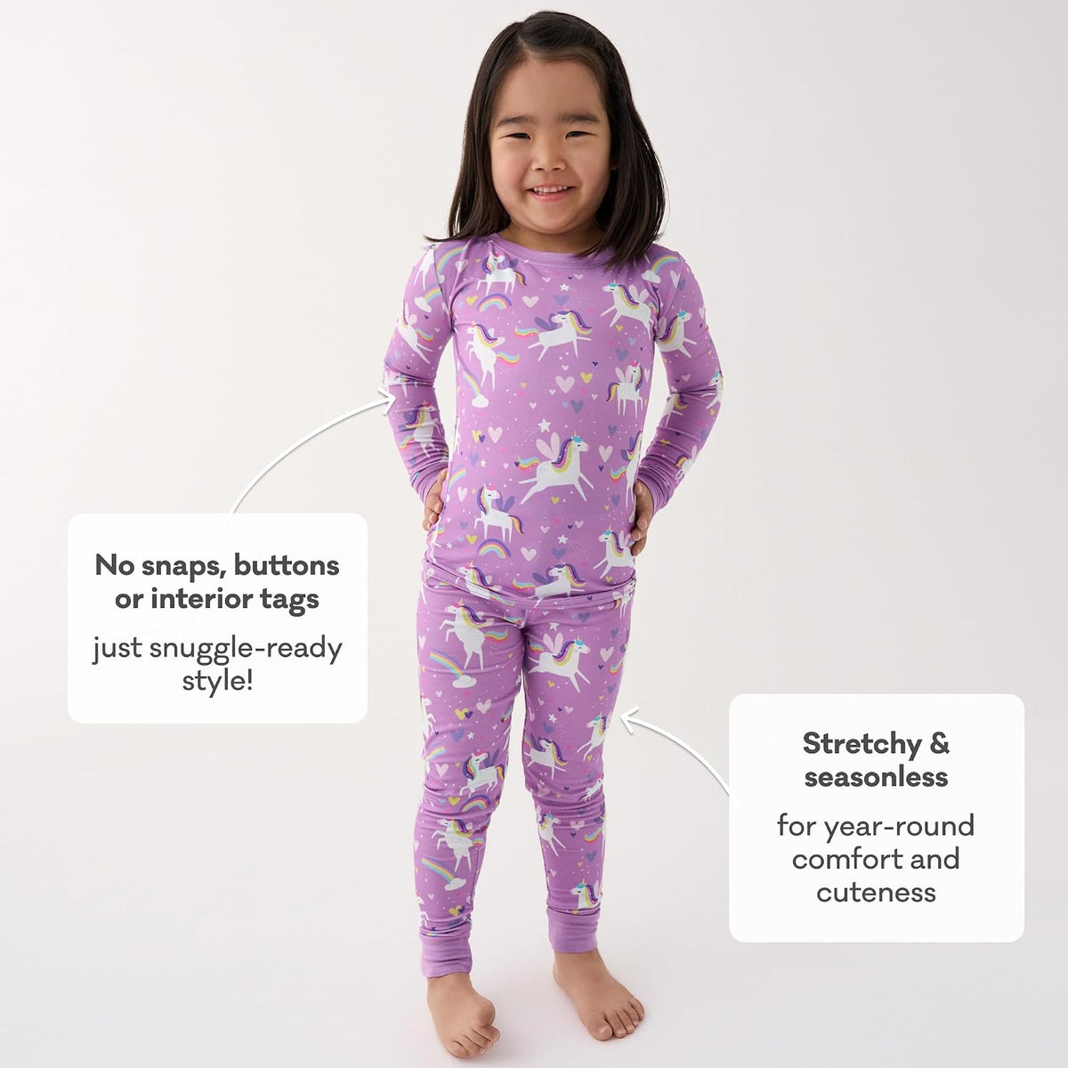 Little Sleepies Two-Piece Pajama Set, Viscose from Bamboo, Toddler Kids PJs