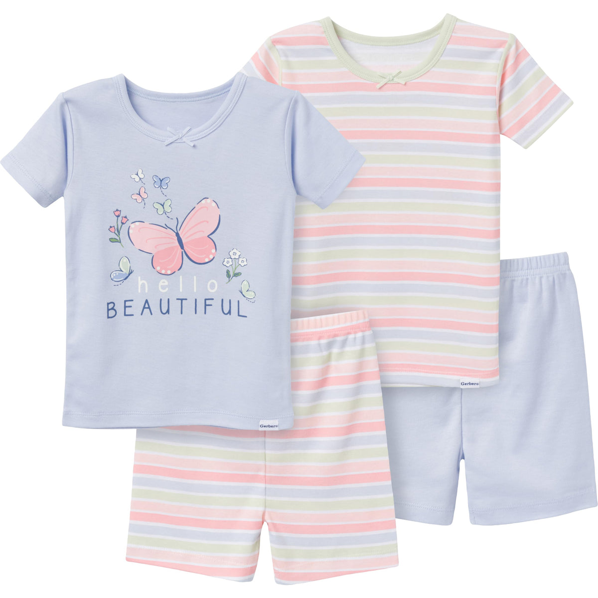 Gerber Baby Girls 4-Piece Pajama Set