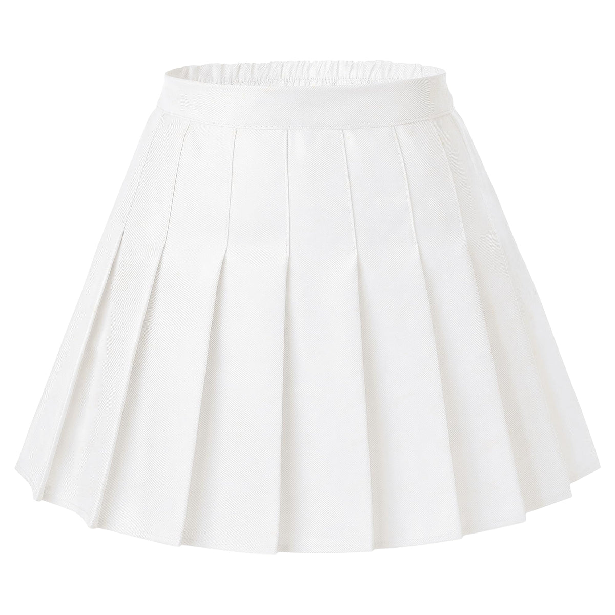Girls Pleated Skirt Classic Pleated Uniform Skirts with Elastic Waistband School Uniform Tennis Dress with Lining Shorts