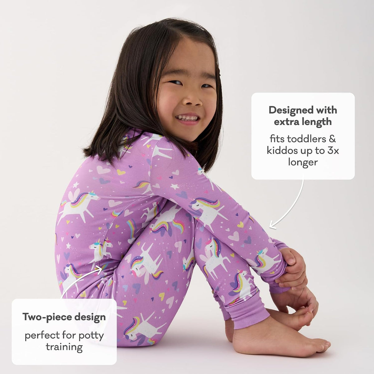 Little Sleepies Two-Piece Pajama Set, Viscose from Bamboo, Toddler Kids PJs