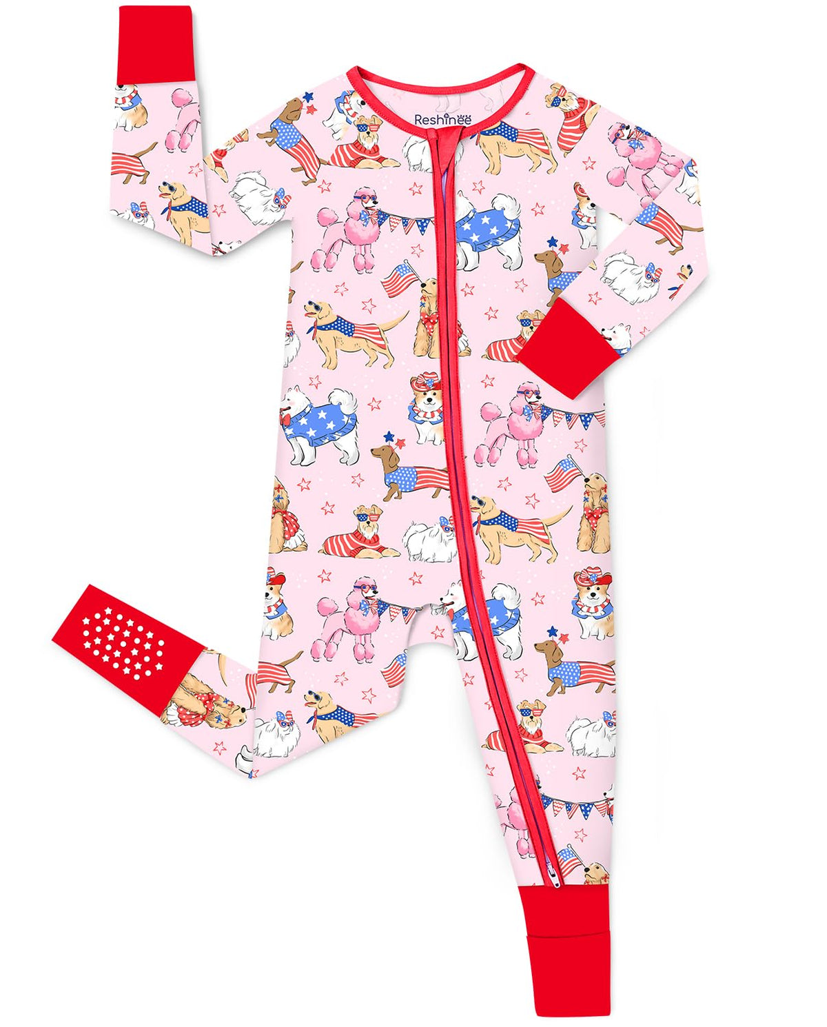 babee Reshinee Viscose derived from bamboo Baby Pajamas Convertible Footie Sleepers for Baby Girl 2-Way Zipper Onesies 0-24M