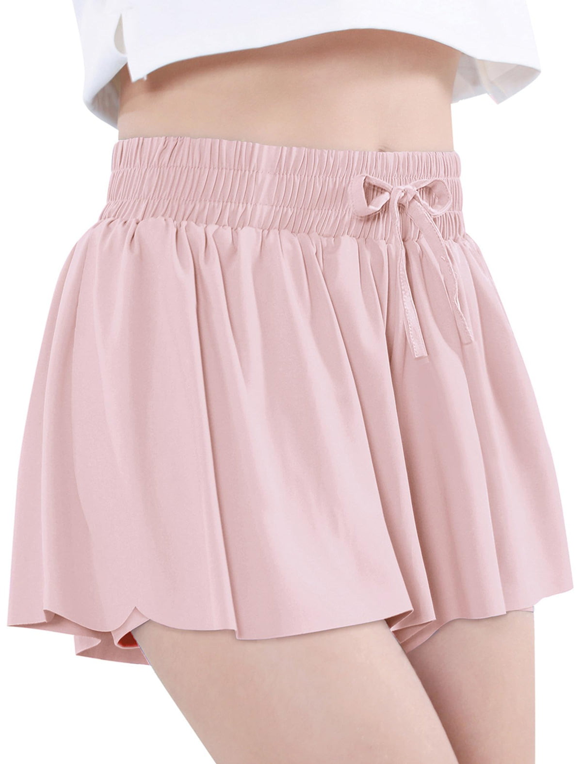 EXARUS Girls Butterfly Shorts Athletic Flowy Cheer Dance Skorts Teen