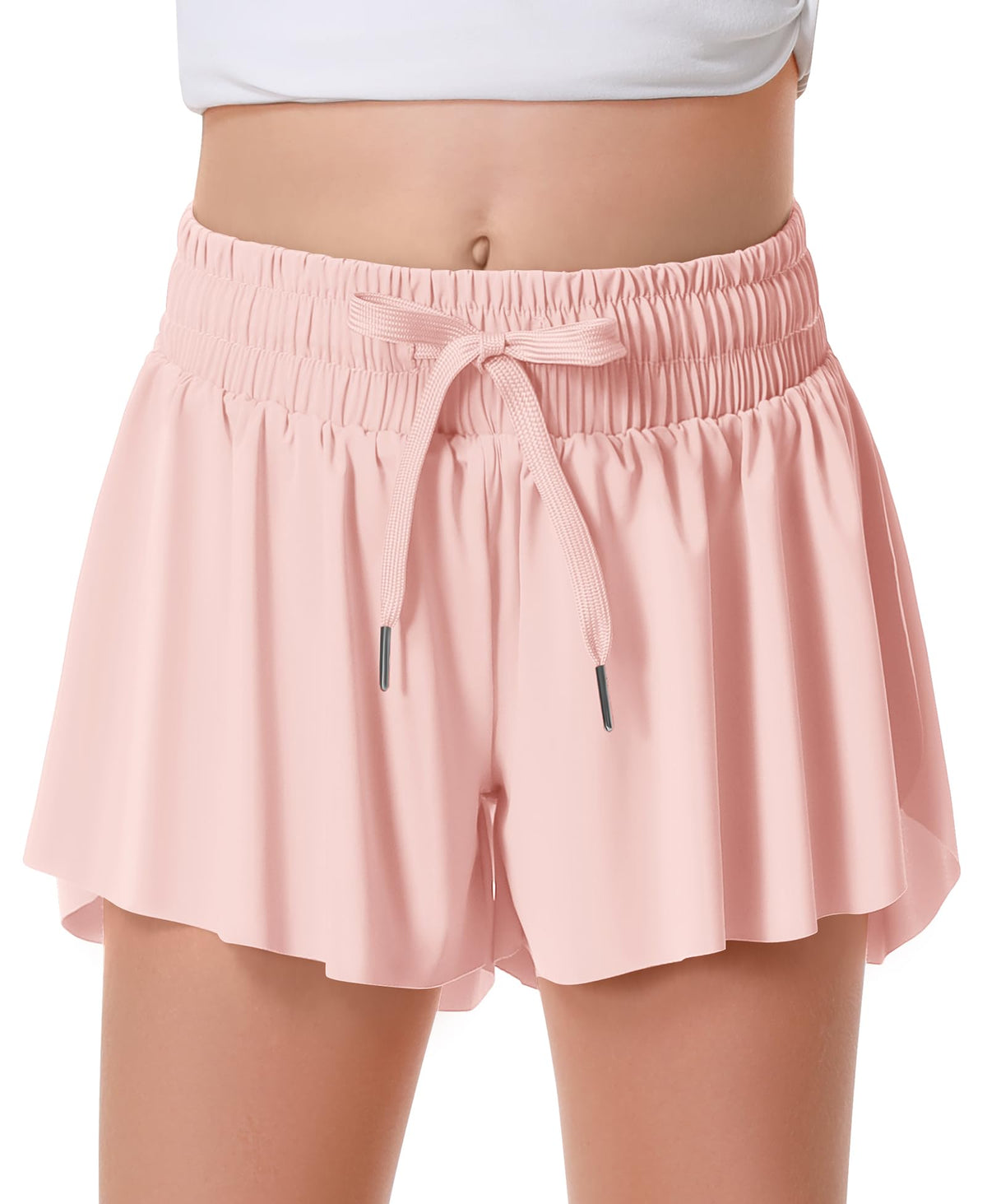 DOCUMO Girls Flowy Butterfly Shorts with Pockets 4-14Y
