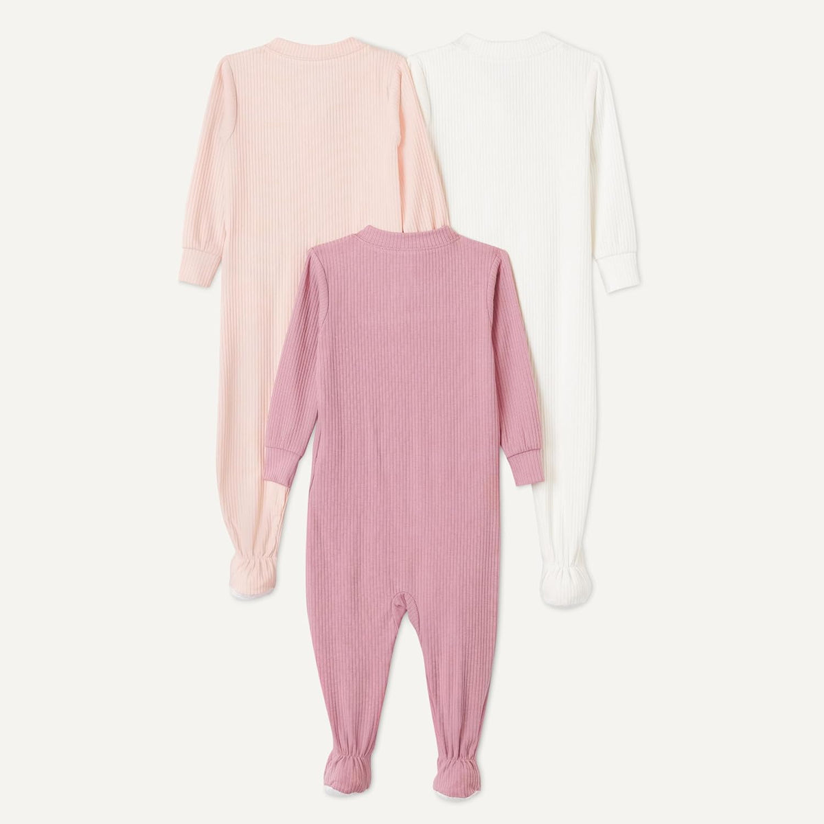 Amazon Essentials Unisex Babies' Ribbed Footed Pajamas