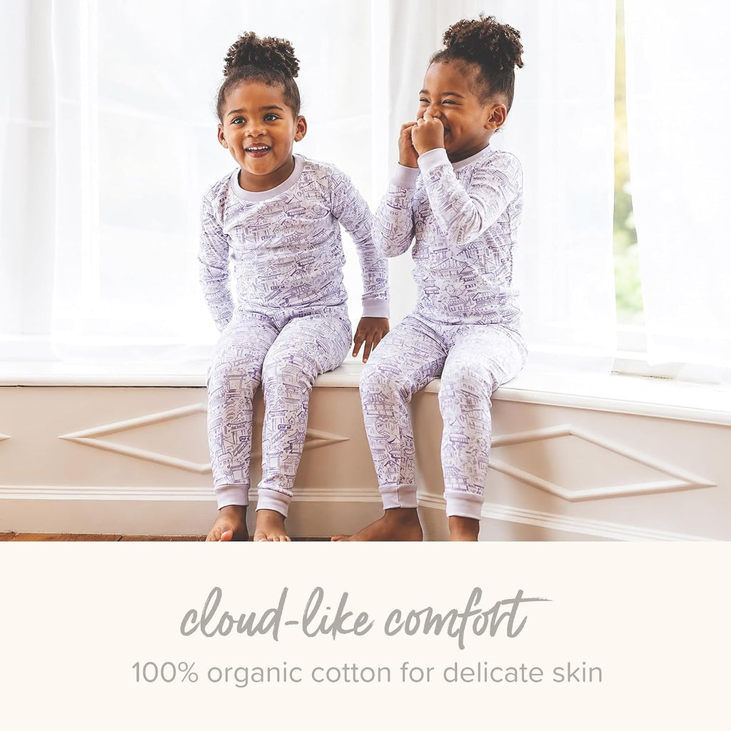 Burt's Bees Baby Girls Organic Cotton Pajamas, Toddler PJ Set, 2-PC