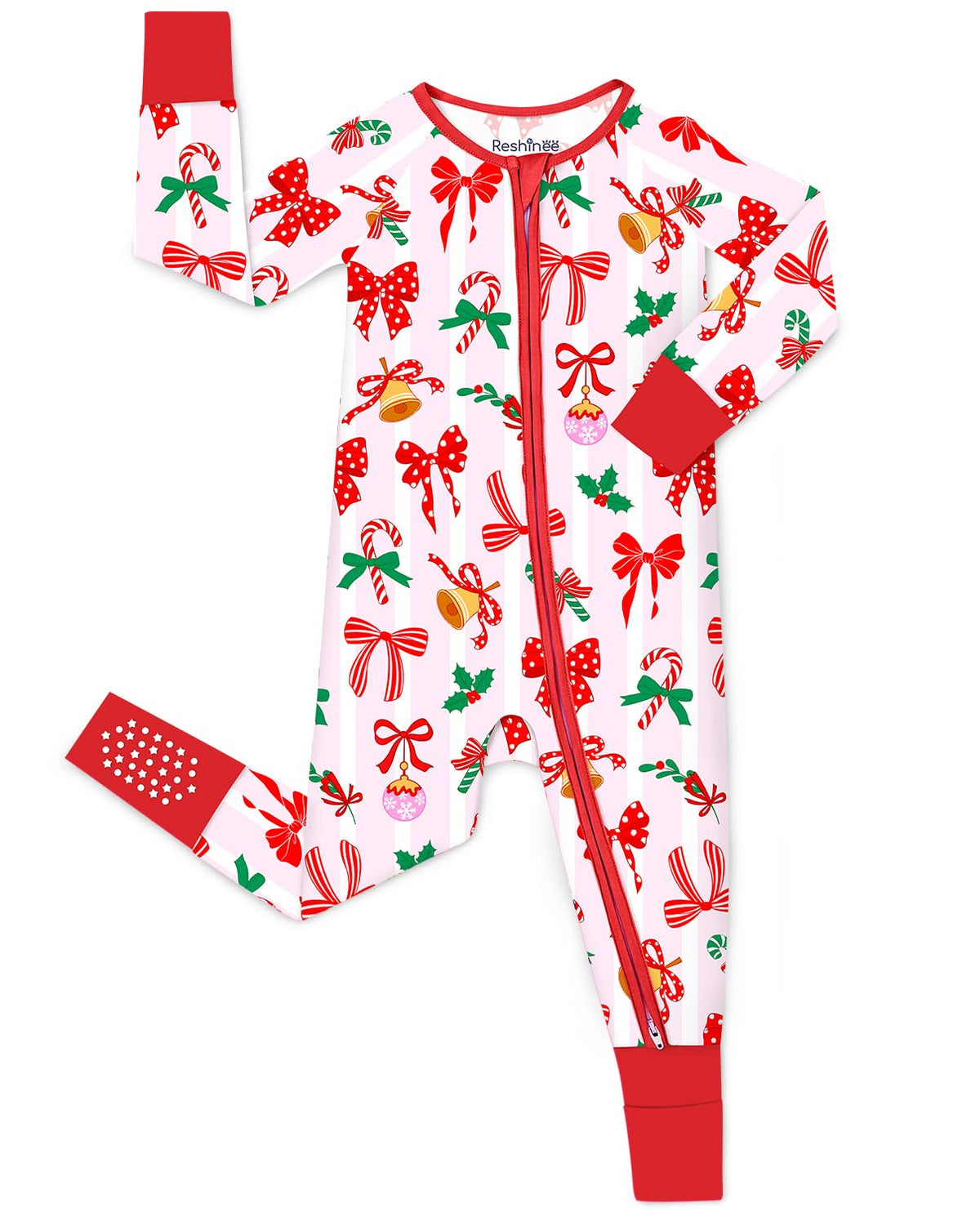 babee Reshinee Viscose derived from bamboo Baby Pajamas Convertible Footie Sleepers for Baby Girl 2-Way Zipper Onesies 0-24M