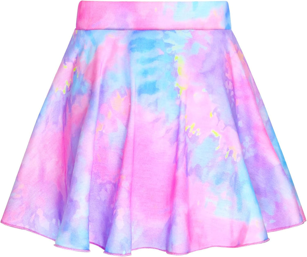Girls Skorts Stretchy Cheer Skirts for Girls with Built-in Shorts