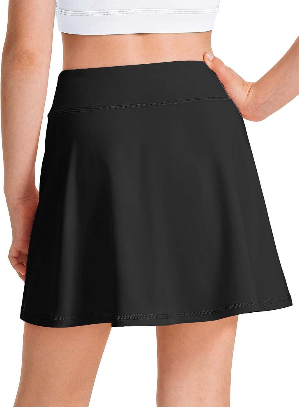 HASMES Girls Tennis Skirt with Shorts High Waist Athletic Skort
