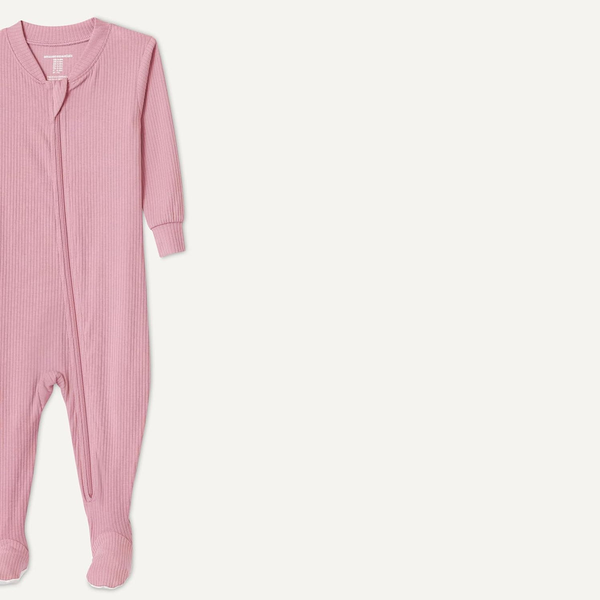 Amazon Essentials Unisex Babies' Ribbed Footed Pajamas