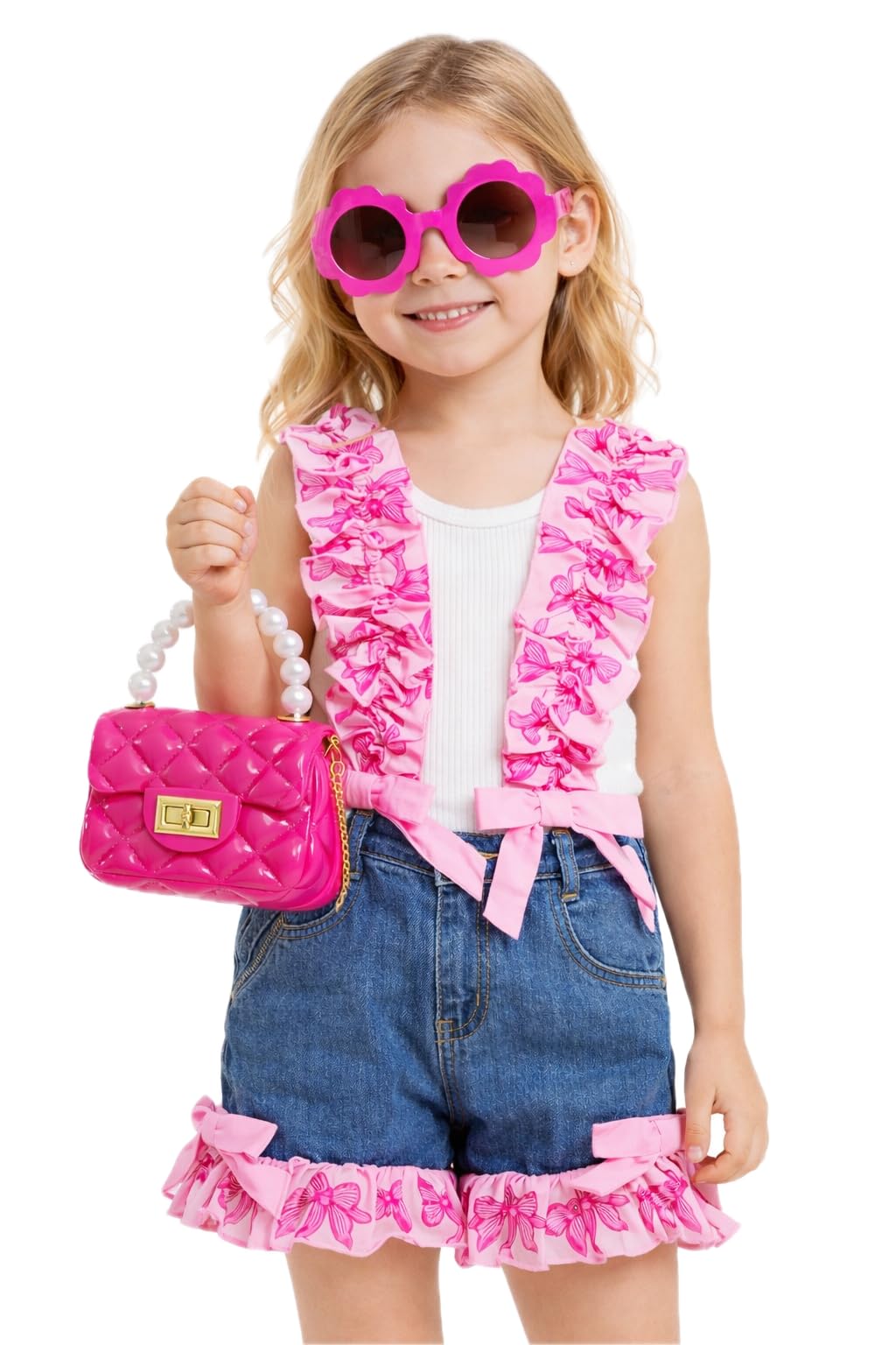 Girls' Short Sets - Trendy and Comfortable Summer Outfits for Girls Fashionable Clothing Sets 4pc