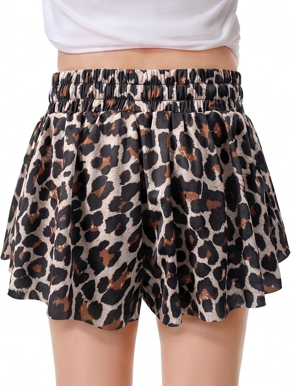 DOCUMO Girls Flowy Butterfly Shorts with Pockets 4-14Y