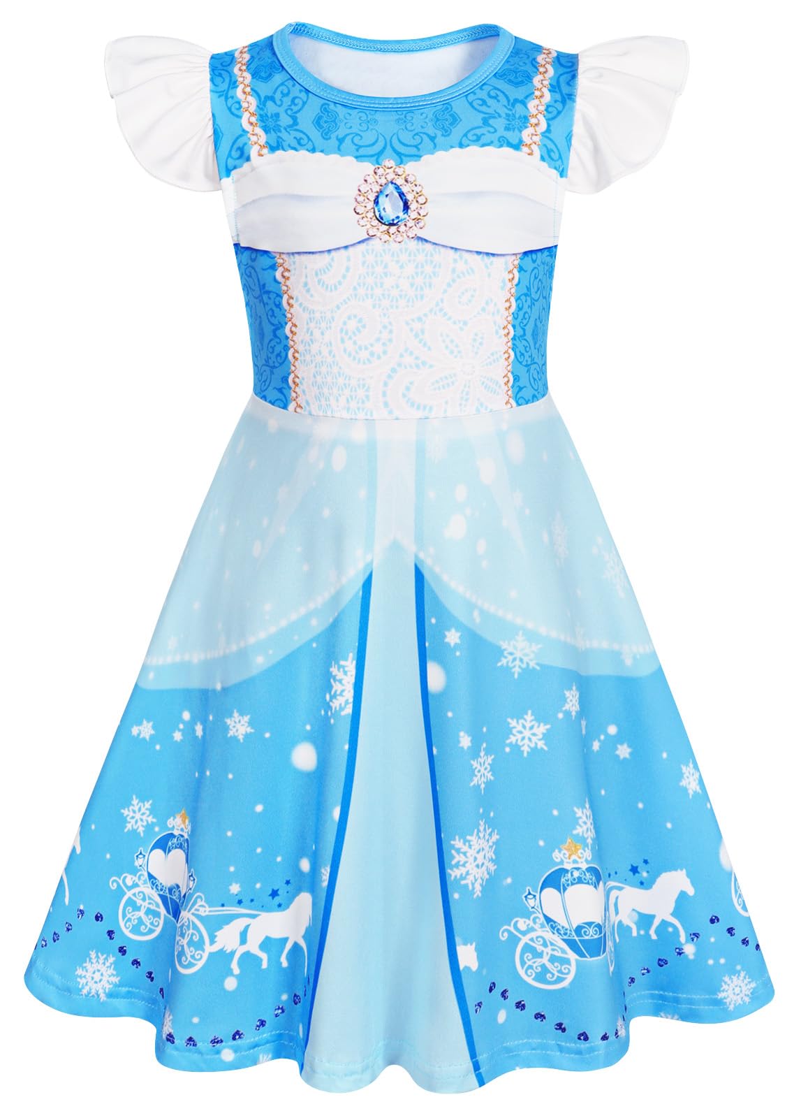 Girls Nightgowns Princess Pajamas Nightdress for Toddler Kids Sleepwear