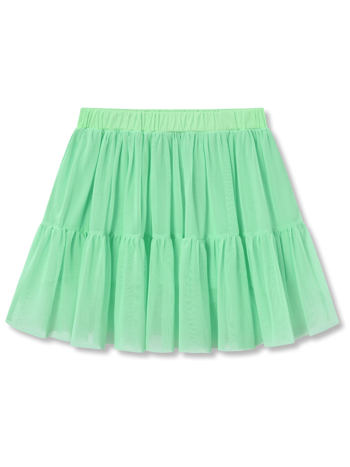 Girls High Waist Mesh Tulle Skort with Built-in Shorts Size 6-16