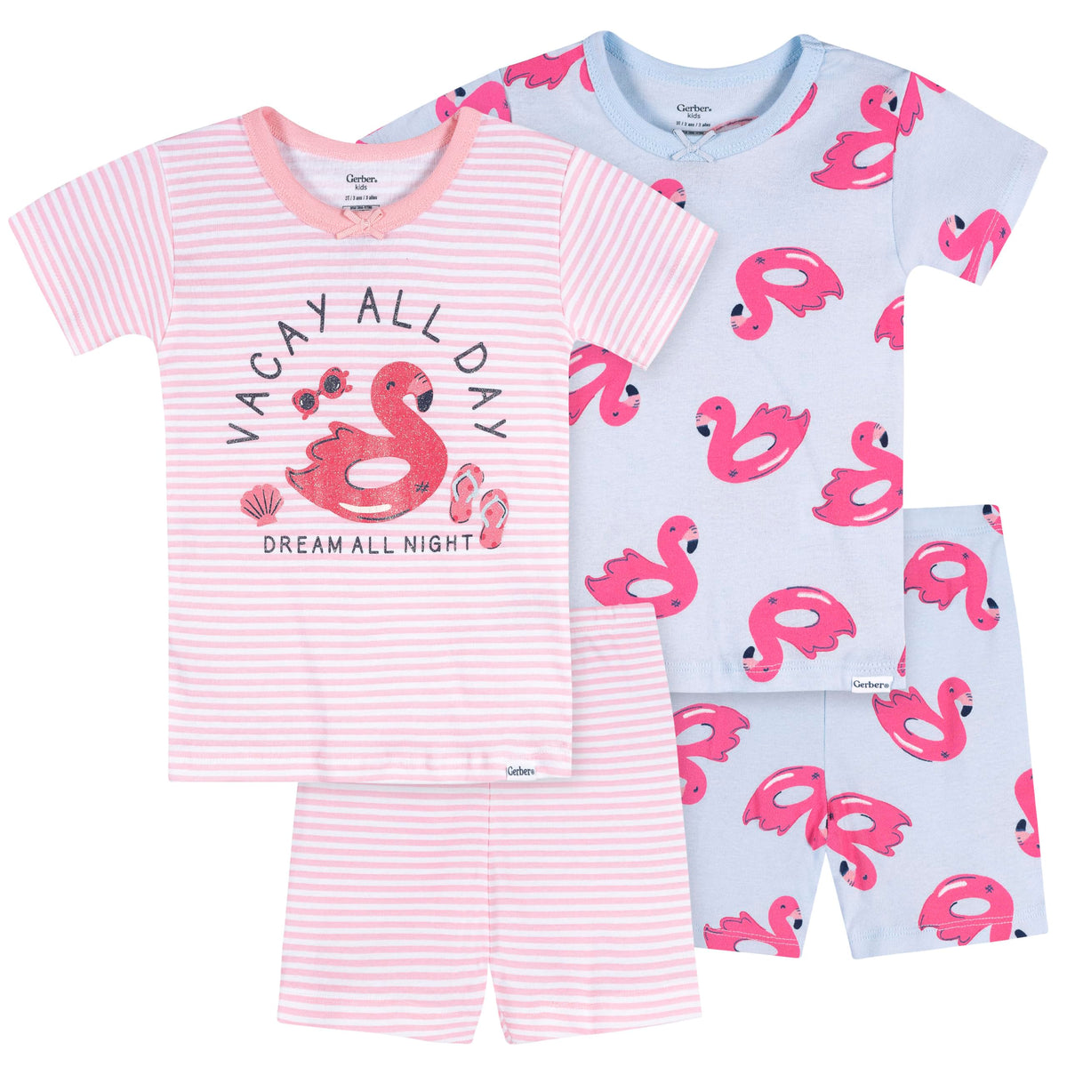 Gerber Baby Girls 4-Piece Pajama Set
