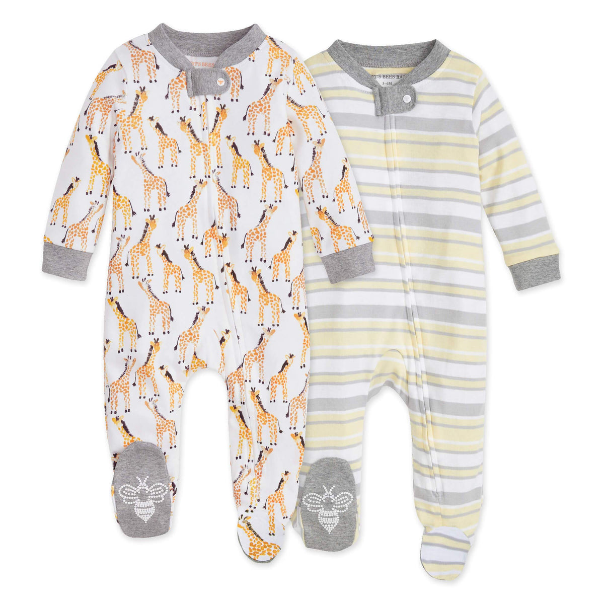 Burt's Bees Baby Boys Footless Pajamas, Sleep and Play Loose Fit, 100% Organic Cotton Soft One-piece PJs, Sizes NB to 6-9 Months