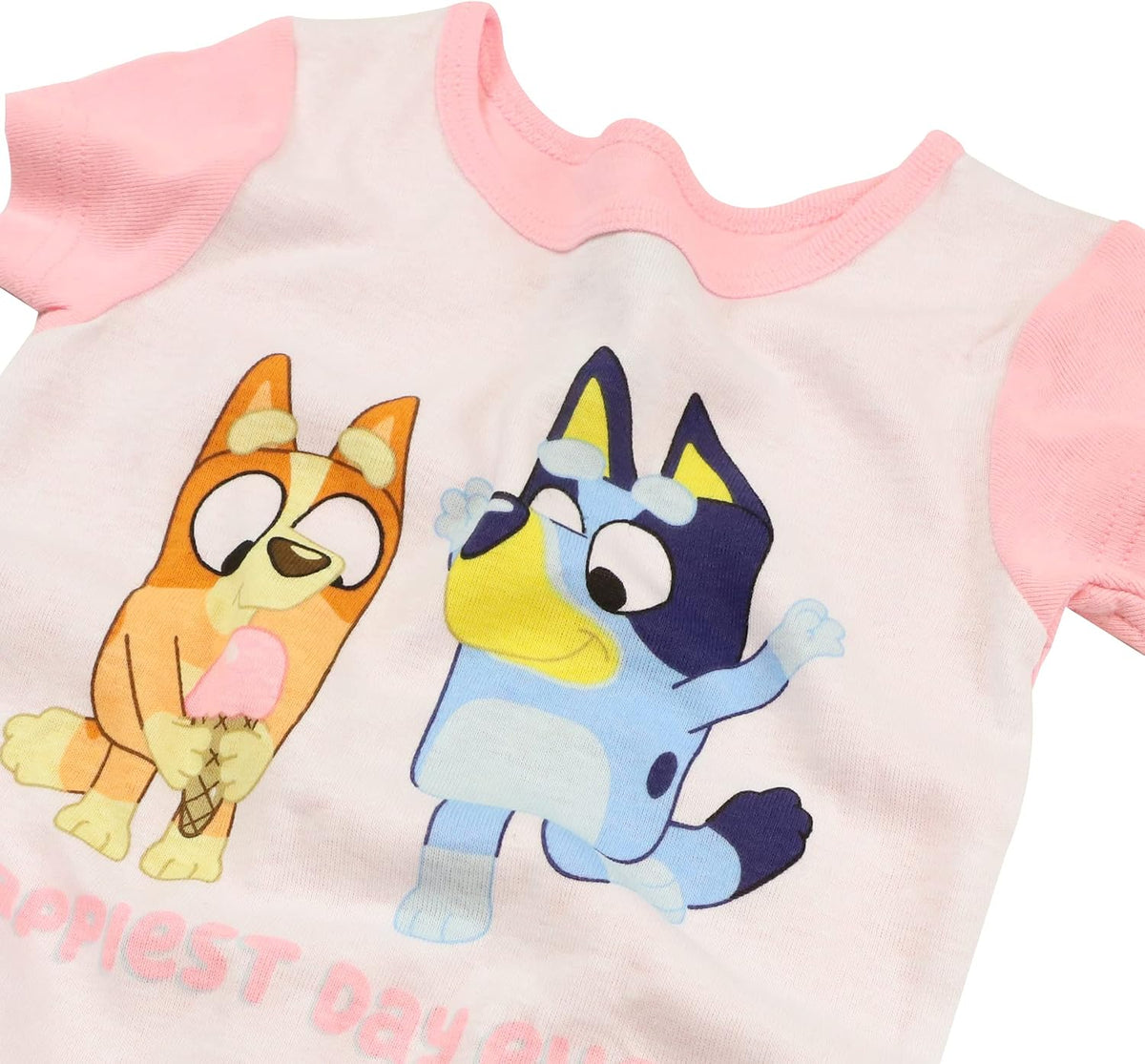 Bluey Girls 4-Piece Snug-fit Cotton Pajama Set, Matching Pajamas