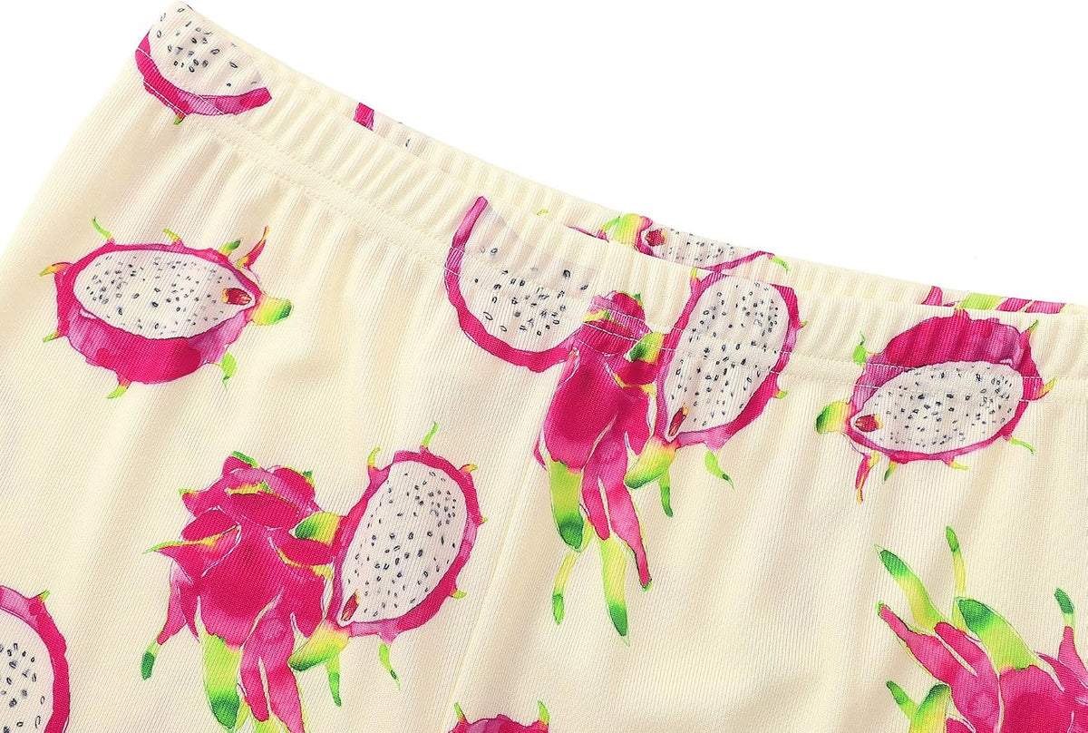 Topgal Girls 2-Piece Pajamas Set, Snug Fit Shorts, Playful Prints 4-14