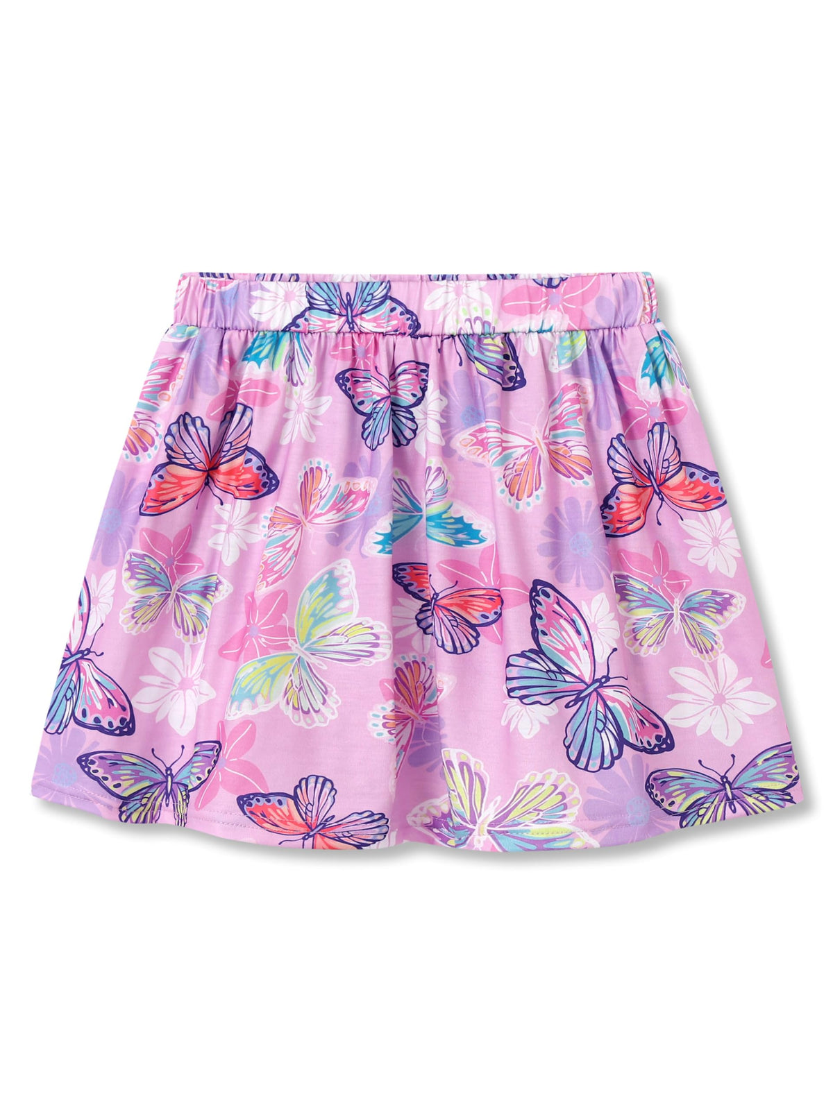 Girls Trendy Skirt-Skort Vibrant Print Built-in Shorts Size 6-16